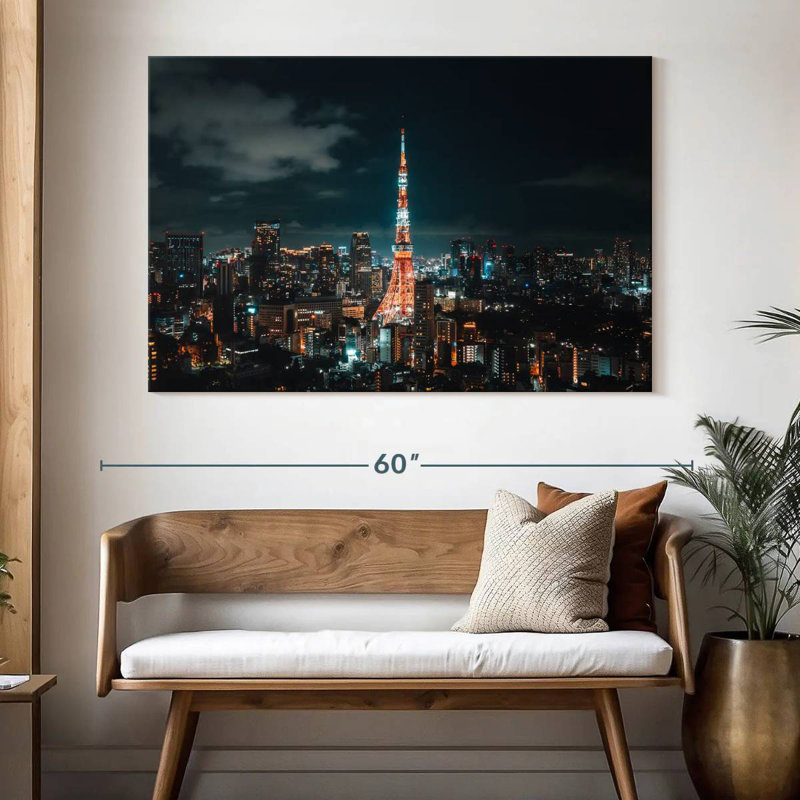 Ravi Glowing Tokyo Tower, 34" H x 51" W