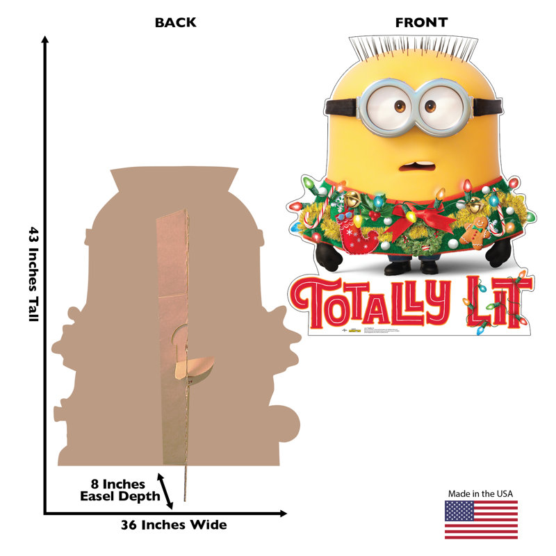 43 x 36 Inch Minions Totally Lit Cardboard Cutout