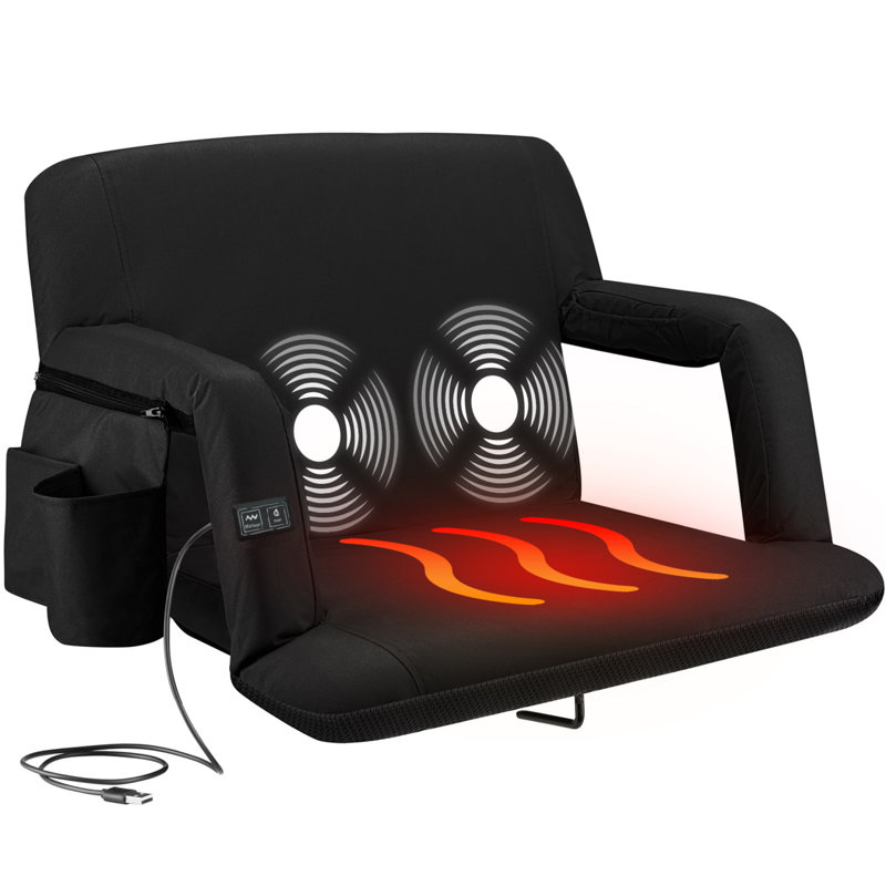 Upholstered Polyester Reclining Heated Massage Chair