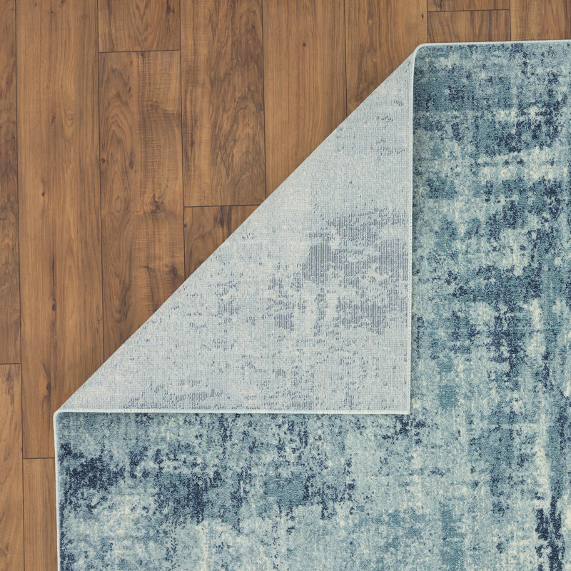 Tapis abstrait bleu, Rectangle 8 pi x 10 pi