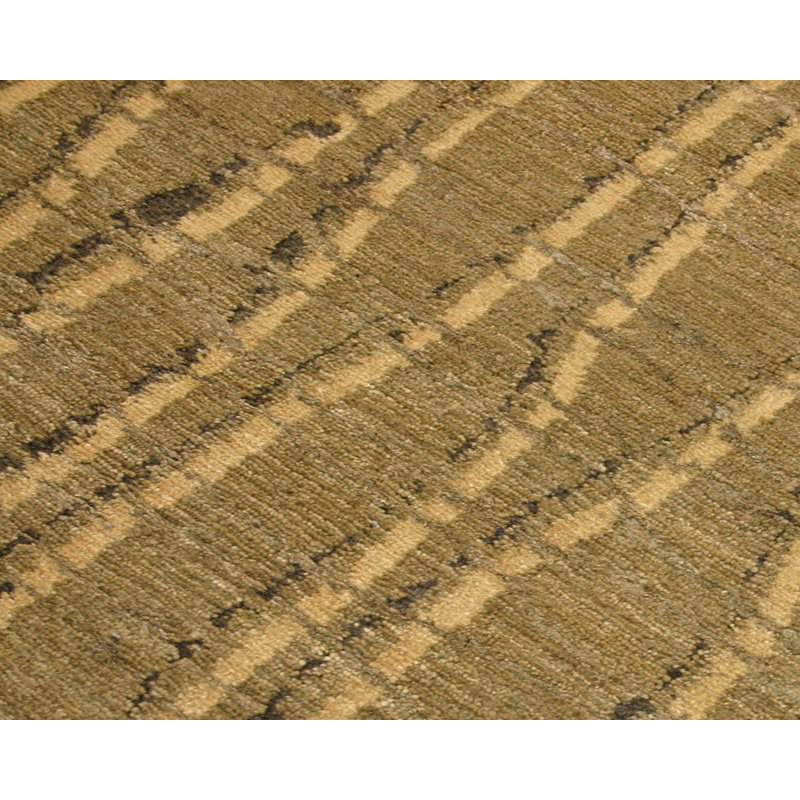 Dragnet Wool Striped Area Rug in Beige/Green, Rectangle 8' x 10'