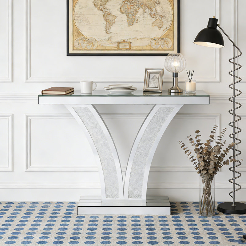 Mirrored Console Table Modern Entryway Table