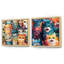 Ensemble de 2 papiers peints Curious Feline Army For Kids - animaux-1301675433-1301675435