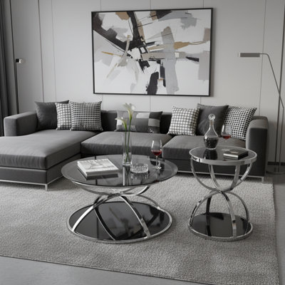 Ensemble de tables basses Modern Glass