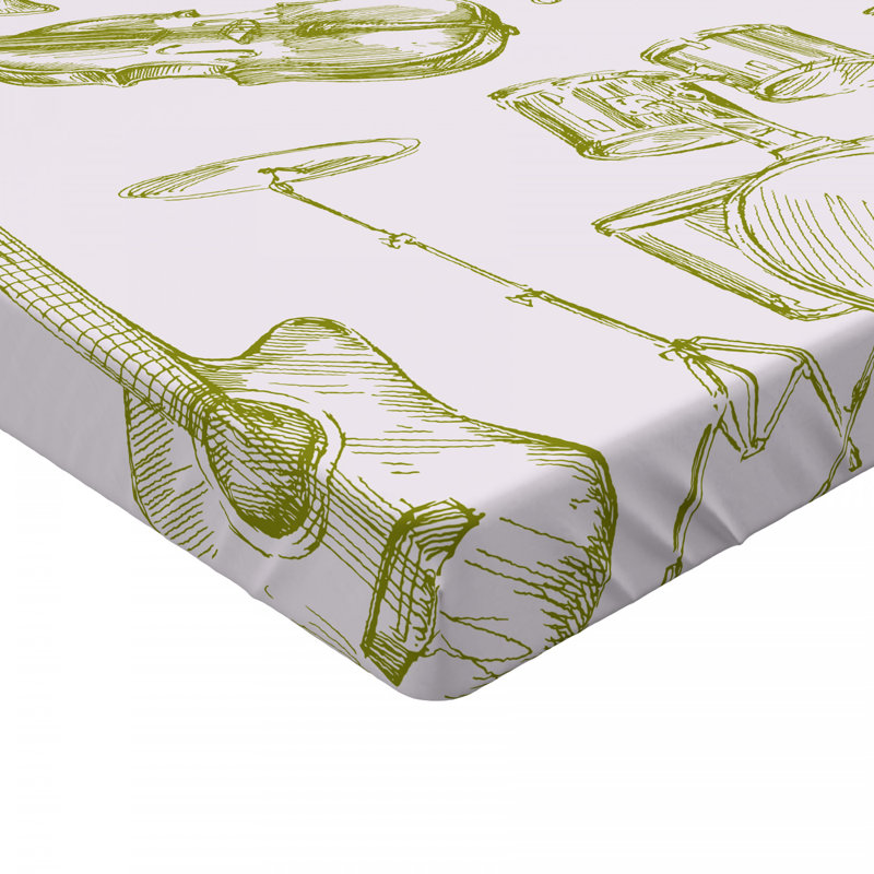 Microfiber Geometric Fitted Sheet, Full Fitted Sheet