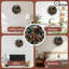 Horloge murale en bois 10 po, mouvement silencieux, à piles (piles AA non incluses), décor artistique, parfait pour les décorations
