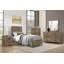 Mobilier de chambre à coucher en bois de style rustique avec motif de ligne moderne patiné