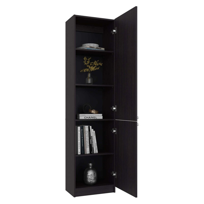 Armoire de rangement compacte au design épuré, Wengé