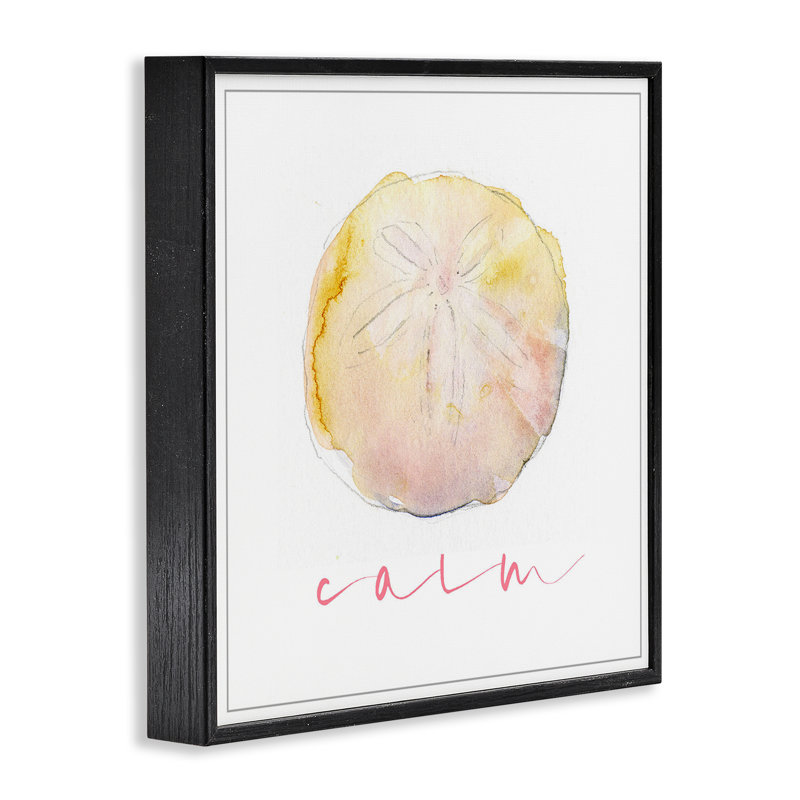 «Sand Dollar Calm», art de la giclée encadrée par John Keeling, H 12 po x l 12 po, Giclée encadrée noir minuit