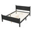 Lit plateforme en bois avec tête et pied de lit-132922879-132922880