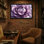 Plantes et fleurs, pivoines mauves, reproduction d'art sur toile