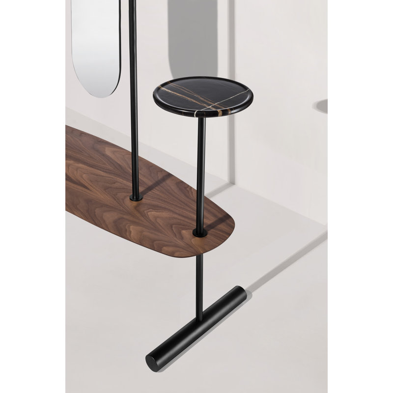 Arco 47.24" Clothes Rack, Graphite/Walnut