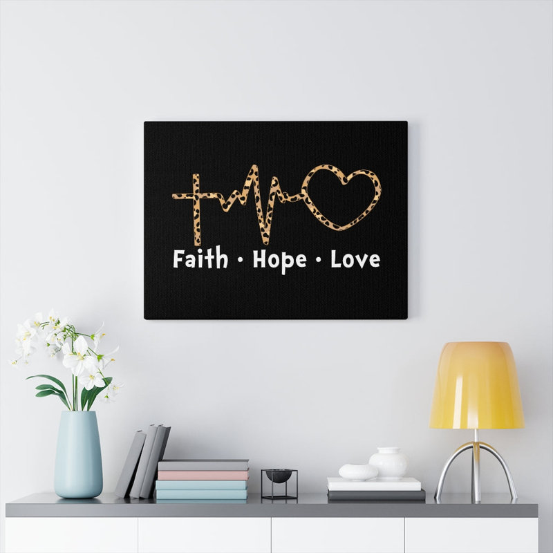 Faith, Hope, Love - Wrapped Canvas Print, 28cm H x 36cm W