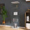 Armoire en verre blanche à 4 tablettes - présentoir lumineux et sécuritaire pour vos 4 trésors