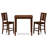 5 Piece Counter Height Dining Table Set Includes a Square Kitchen Table and 4 Dining Chairs, 36x36 Inch, Mahogany-334943935-334943921