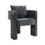 Chaise d'appoint moderne en chenille à 3 pieds avec accoudoirs ergonomiques-328043690