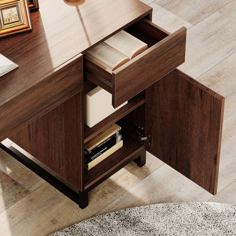 Bureau de direction 59 po Modern, Brun