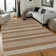 Washable Easy Jute Rug Modern Striped Living Room Rug with Non-Slip Backing, Non Shedding Neutral Floor Mats, Indoor Outdoor Carpet for Bedroom, Patio, Backyard
