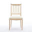 2 chaises de salle à manger - tissu crème, fabrication en bois avec dossier à lattes pour chaise de stabilité en tissu et siège relaxant pour un agréable repas
