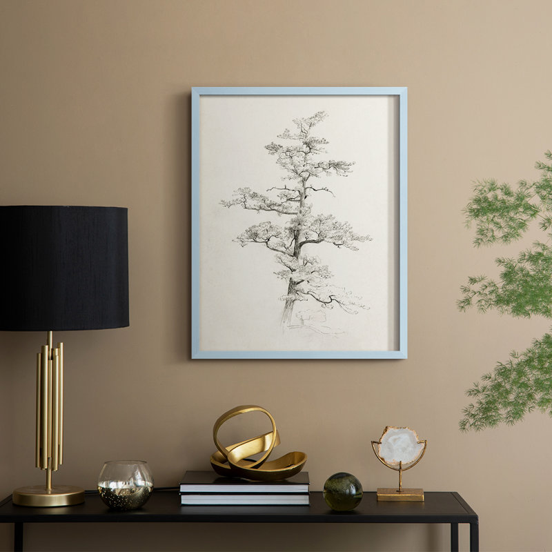 Reproduction encadrée rétro XC - bois massif, Bleu, H 11 po x l 9 po