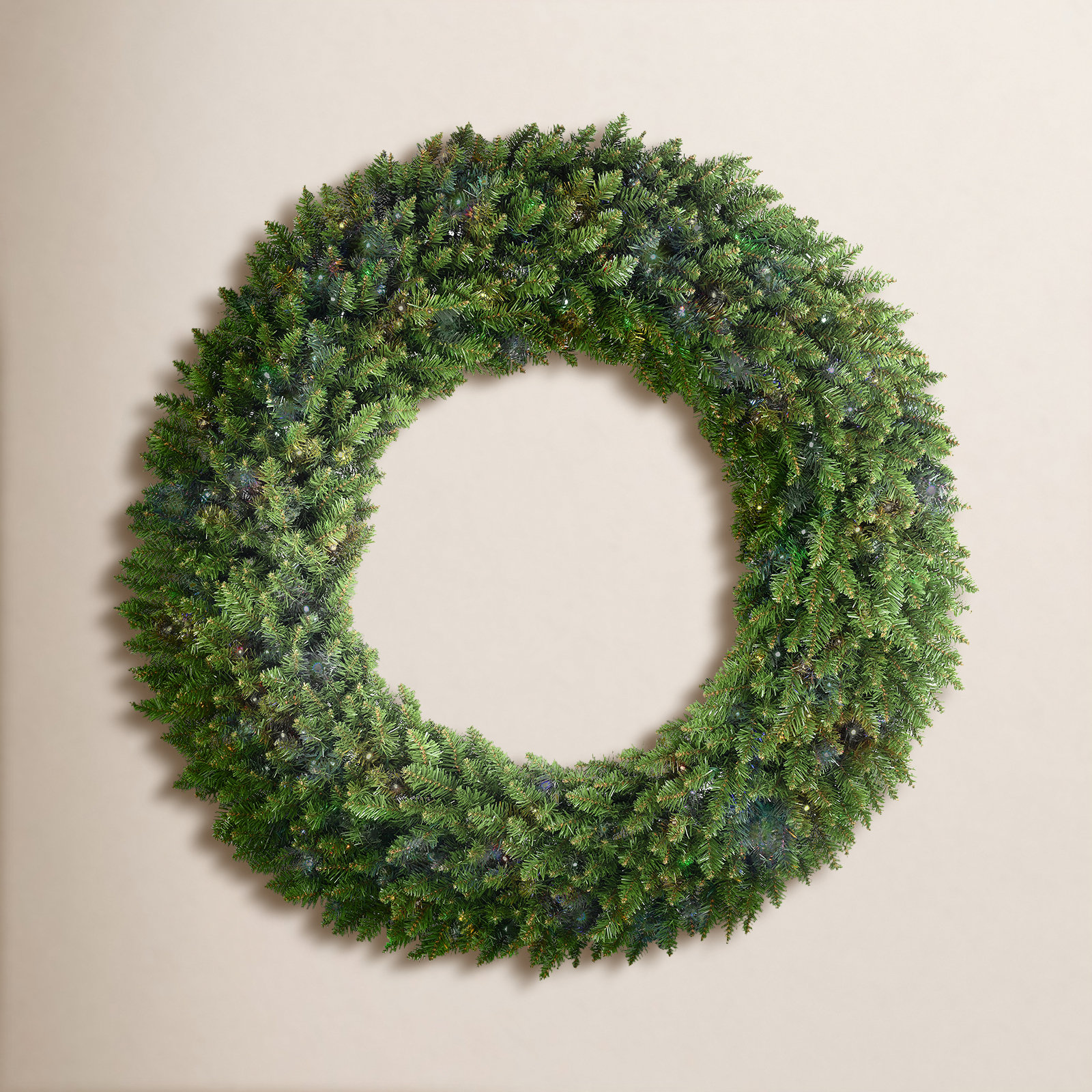 Pre-Lit Christmas Wreath, 48" W x 48" H x 48" D