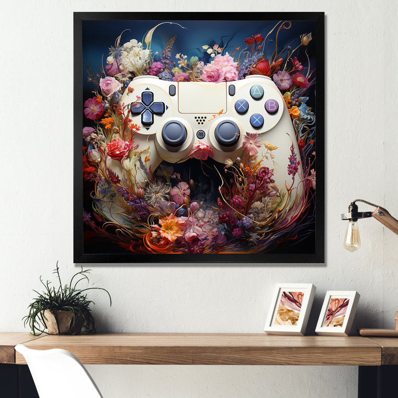 Bloom - Jeux vidéo - Art mural, Noir, H 30 po x l 30 po