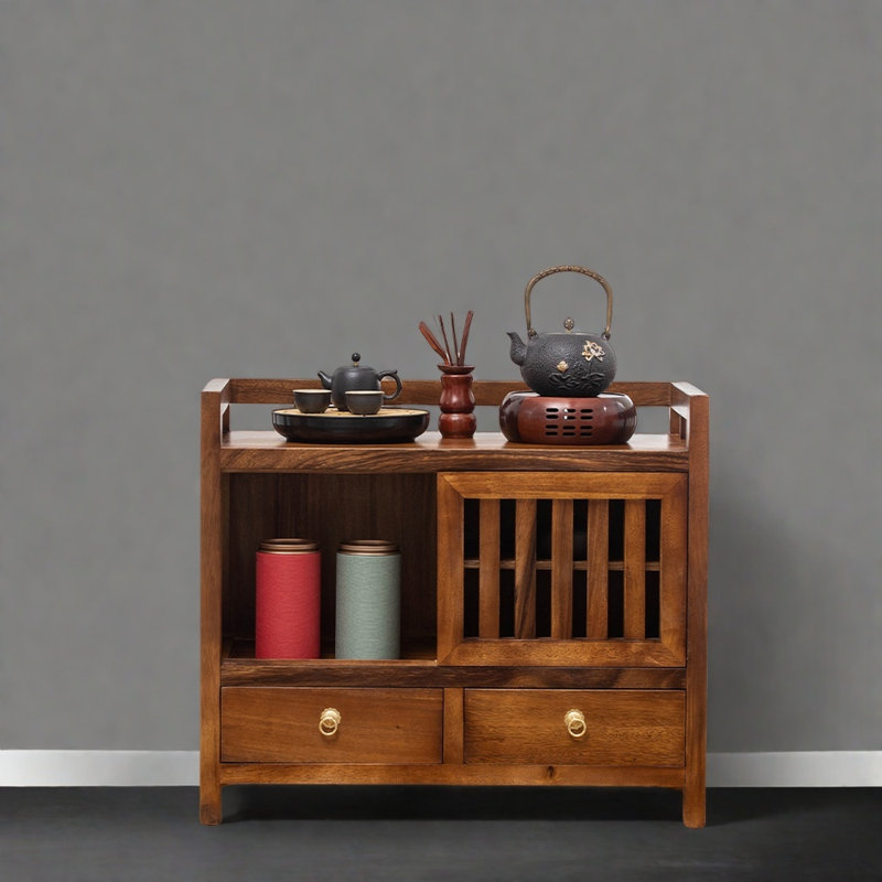 Console en bois de noyer massif