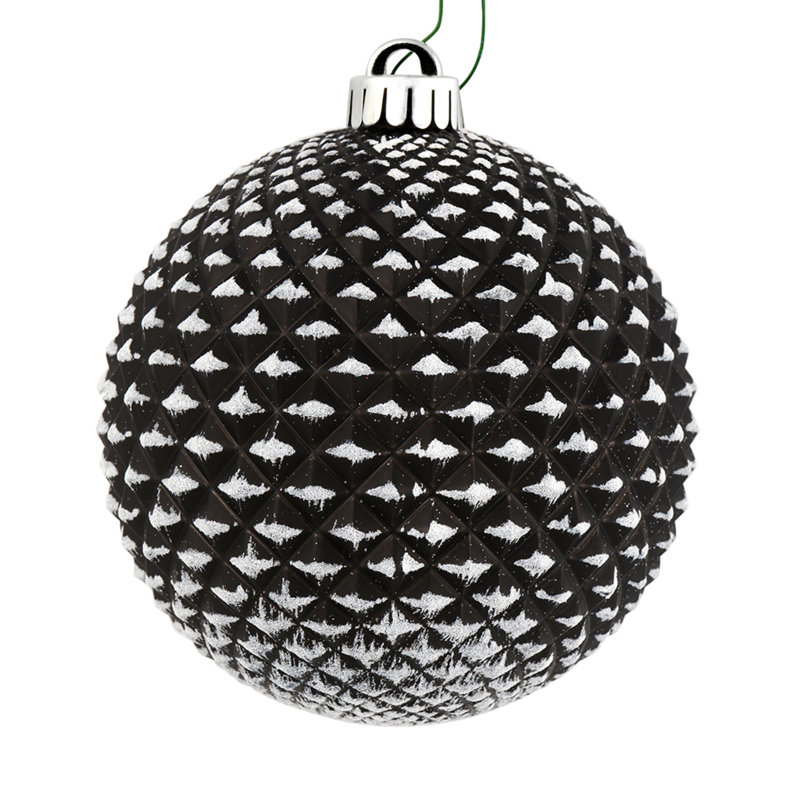 Ornement boule Durian Glitter, Noir