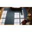 Large Square Flatwoven Blue Color Antique Striped Dhurrie Rug