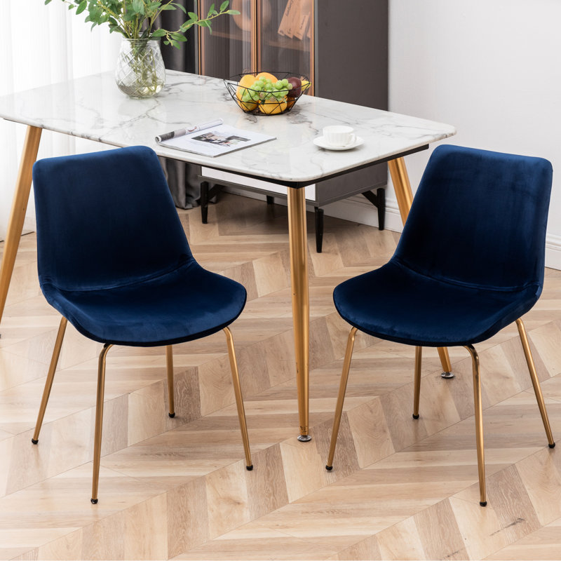 Ensemble de 2 chaises de salle à manger Aufurr, Bleu