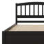 Lit plateforme simple en bois avec lit gigogne, lit plateforme en bois avec tête de lit-799846570