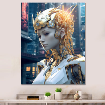 " Cyberpunk Goddess Futuristic Portrait I "