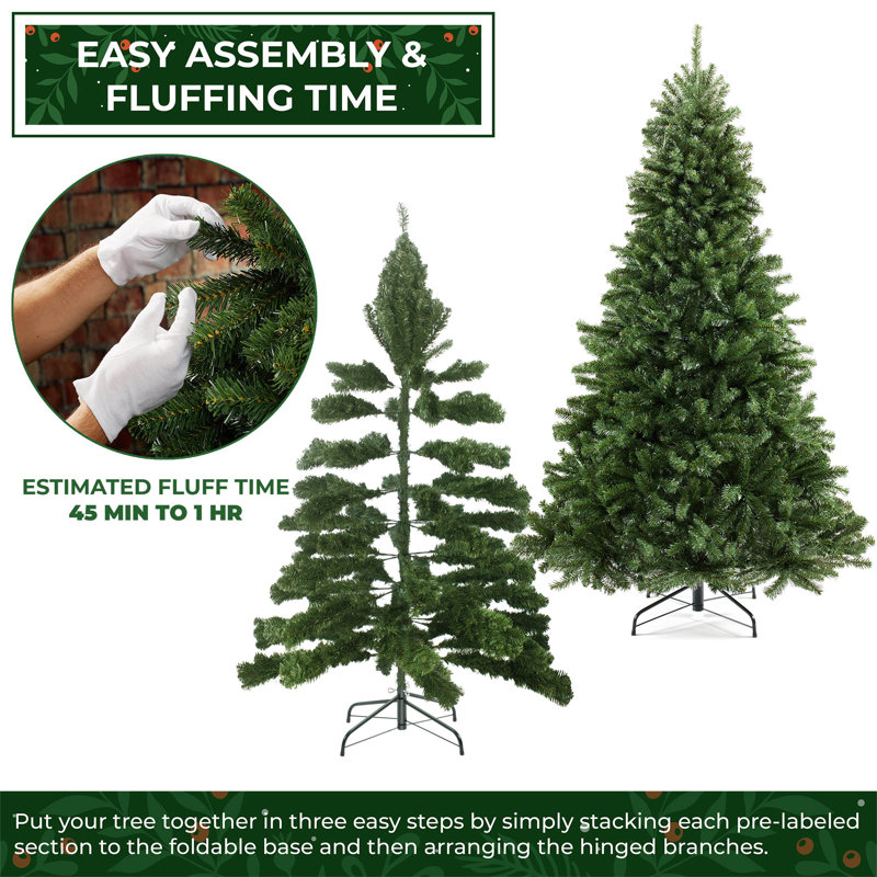 6' Green Spruce Artificial Christmas Tree with Metal Stand