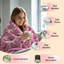 Plaid en flanelle polaire JYK, léger, respirant, doux et chaud en microfibre pelucheuse, 127 x 152 cm, nœud papillon violet perle blanc-135048097