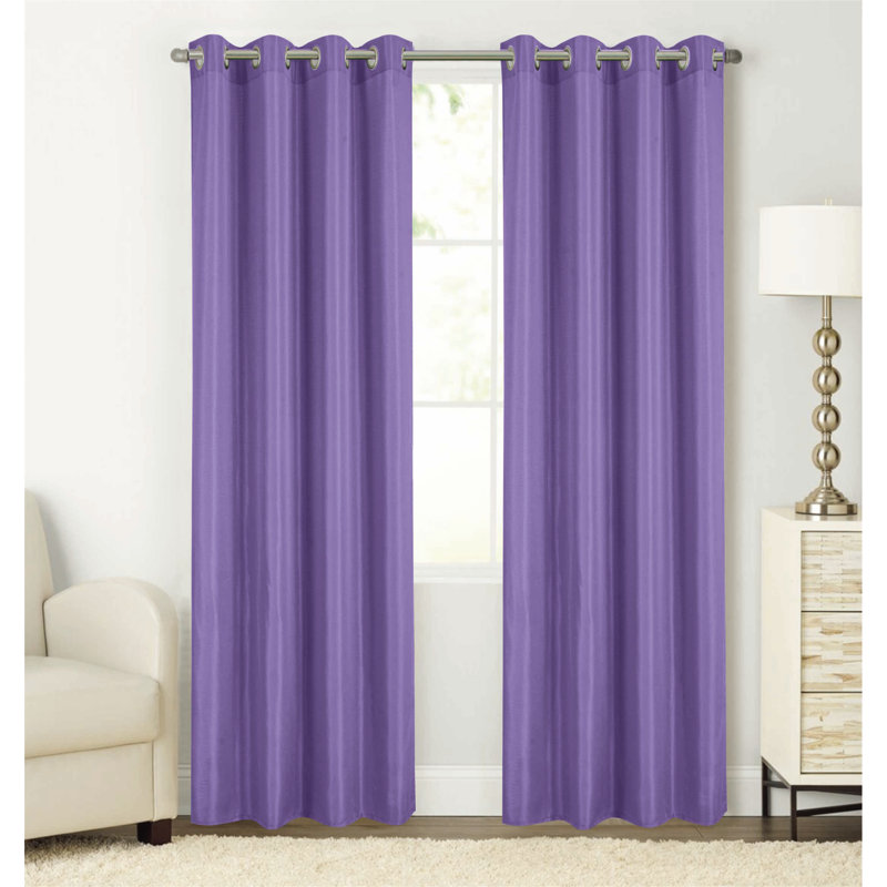 Rideau de fenêtre avec œillets Baragrey, Lilas
