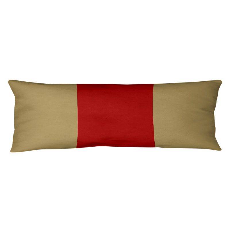 Oreiller de corps en polyester / polyester Arizona Football Stripes, Doré et rouge, Football San Francisco