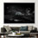 Ciel étoilé et pleine lune, reproduction d'art sur toile, paysage galaxie