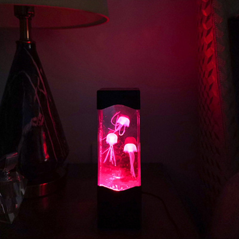 Jellyjellyfish Lamp Lamp alimenté par USB ou piles AAA Jellyfis pour enfants, veilleuse pour enfants, décoration de bureau de bureau de chambre
