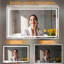 Super Bright LED Lighted Bathroom Vanity Mirror, Frontlit & Backlit 3-Colour Temperature Anti-Fog Wall Mirror with UL, RoHS, ETL & 3-Year Warranty-1024823622