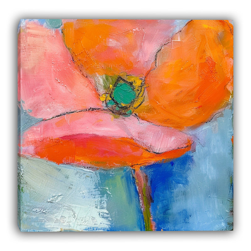 «Blue Meadow», art mural sur toile tendue, L 40 po x H 40 po x P 1,5 po