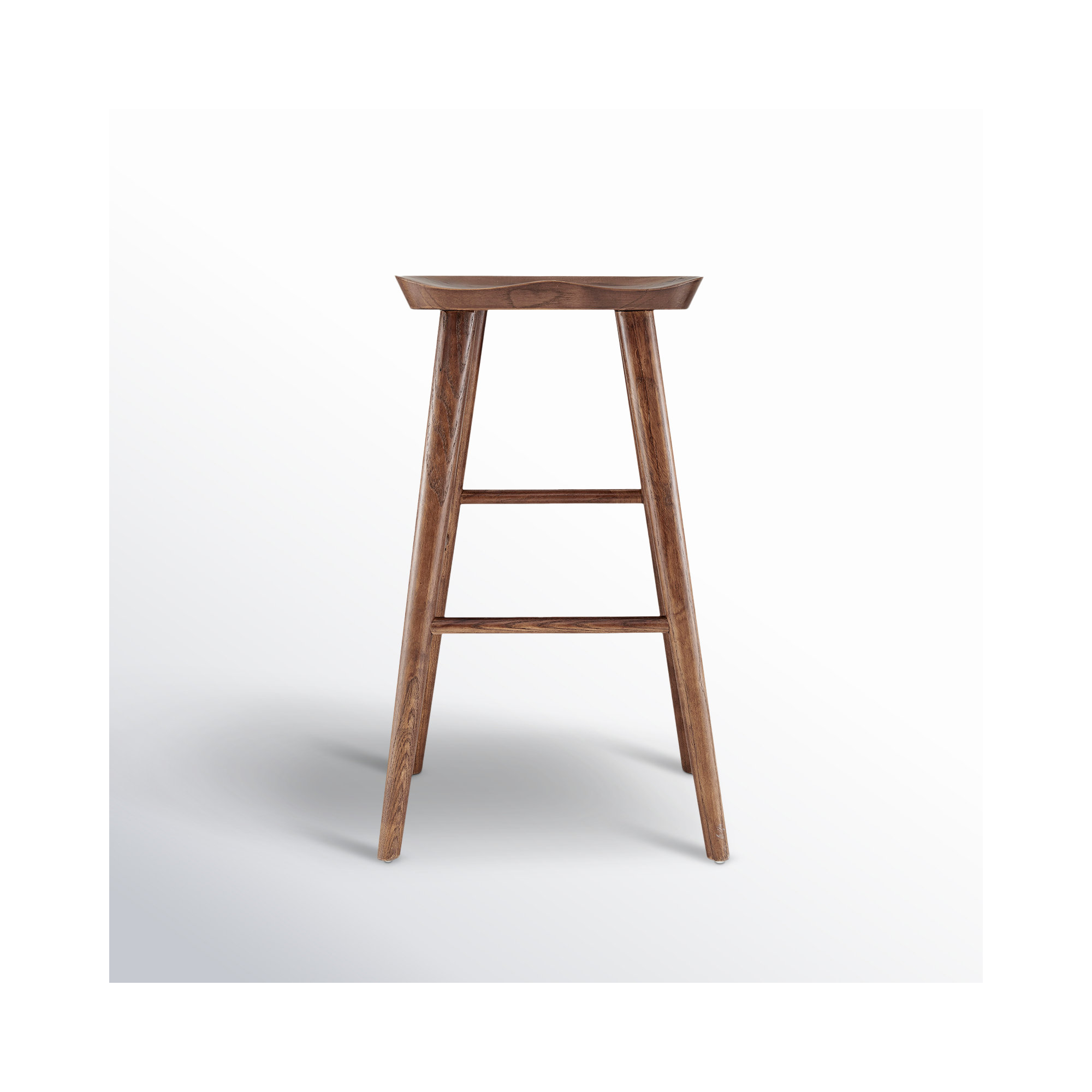 Anzie Bar & Counter Stool, Bar Stool (29.3" Seat Height), Walnut