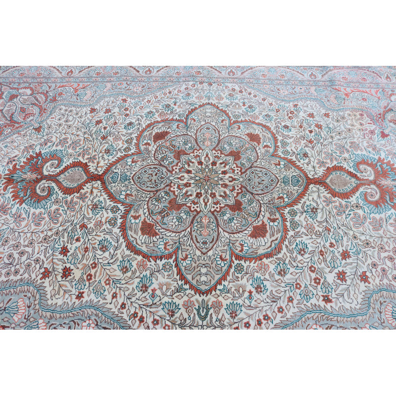 Grand tapis turc rétro tissé à la main, idéal pour le salon et la chambre à coucher