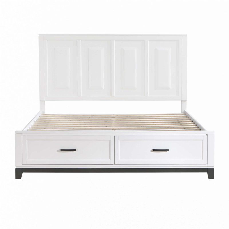 Lit plateforme avec meubles de chambre à coucher en bois avec tiroirs de rangement 1pc (seulement lit)