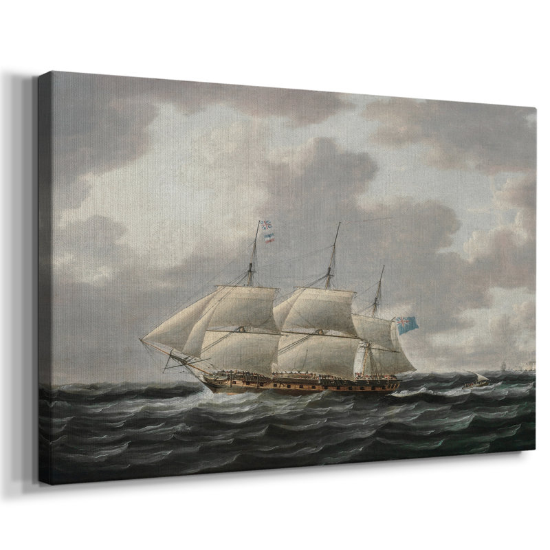 «Vintage Nautical Print», reproduction encadrée sur toile, H 9 po x l 13 po