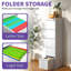 Classeur en métal Office / Home 5, acier, tiroir facile d'accès, inclinable, armoire blanche 5 pour bureau / maison, tiroirs lisses-133001252