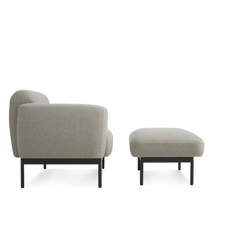Puff Puff Ottoman, Black, Maharam Meld in Panda