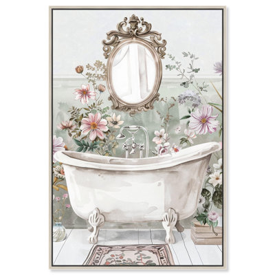 «Flower Bloom Bathroom Canvas Farmhouse Floral Art» par Art Remedy