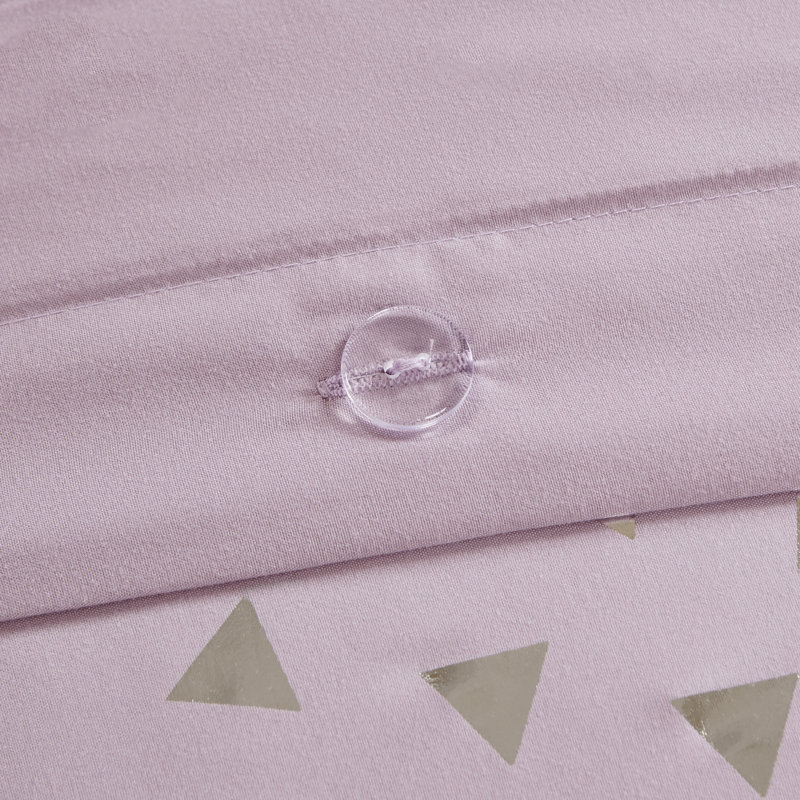 Ensemble de housse de couette Zoey, Mauve / argenté, Housse de couette double / grand et 2 taies décor