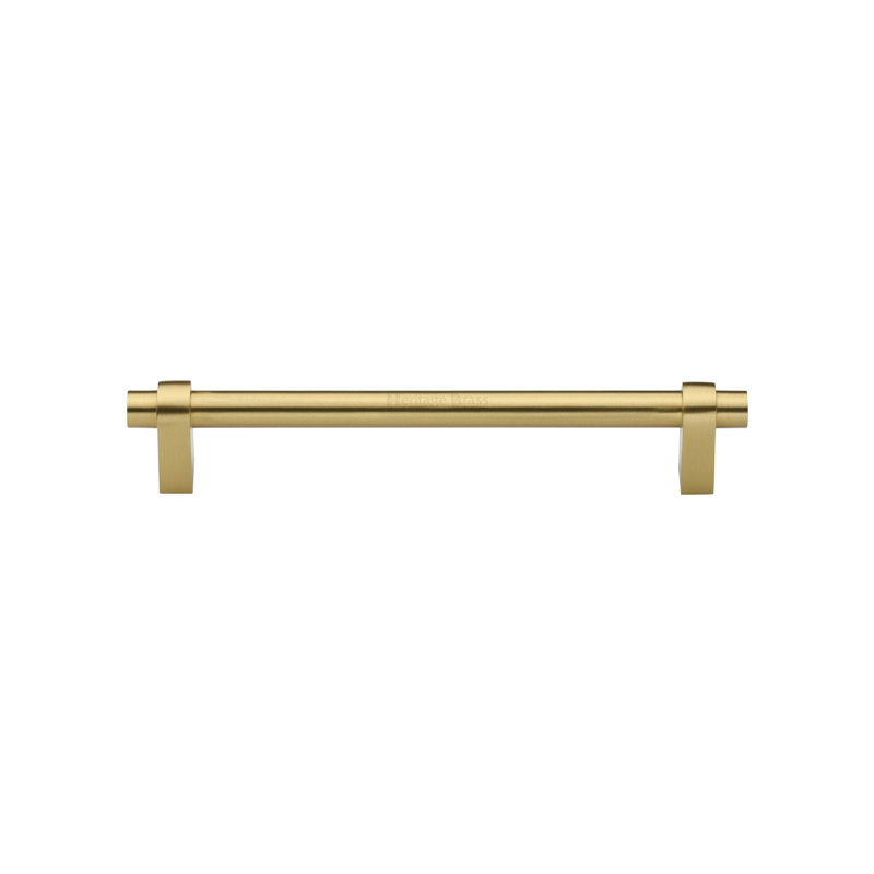 Heritage Brass Heritage Cabinet Pull Industrial Design, Satin Brass, 158cm L x 12cm W