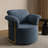 28" Wide Swivel Barrel Accent Chair With Upholstered Seat And Padded Track Arms-726178698
